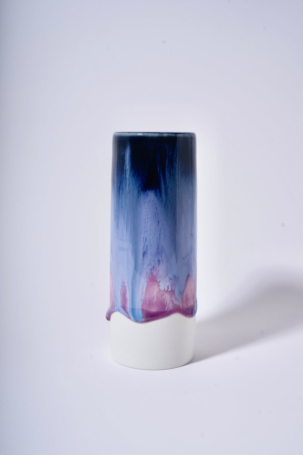 Straight Vase(purple butterfly)