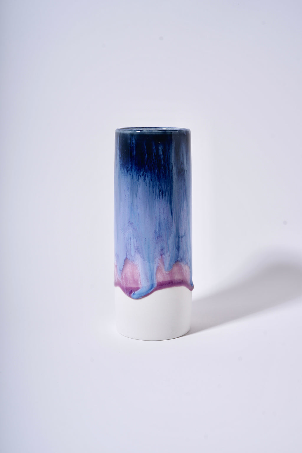 Straight Vase(purple butterfly)
