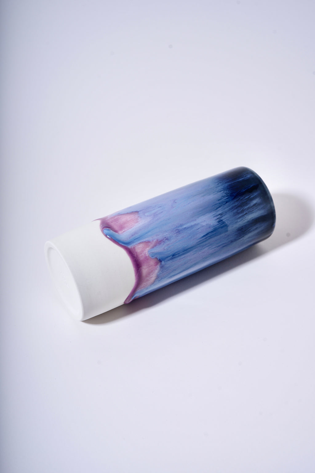 Straight Vase(purple butterfly)
