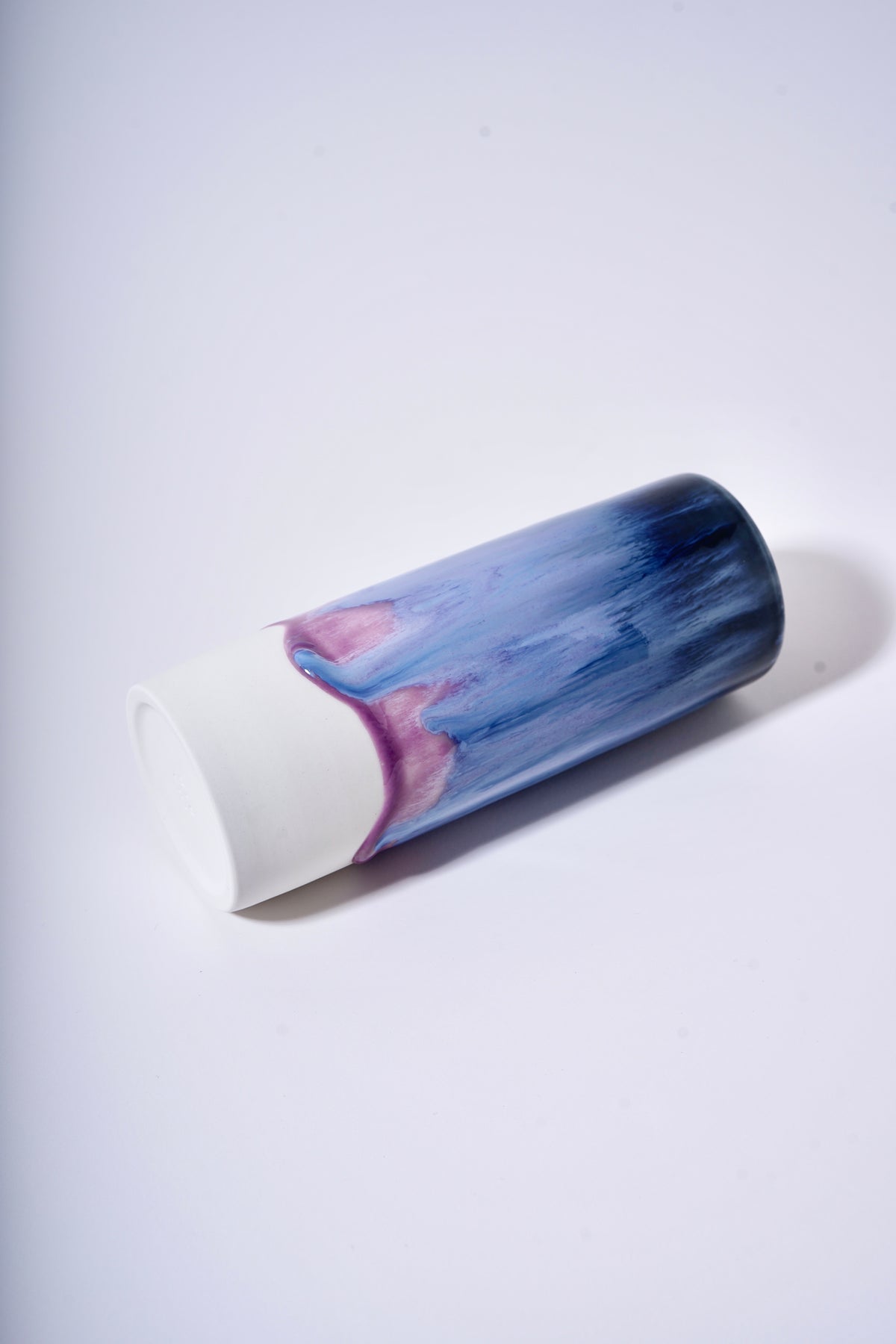 Straight Vase(purple butterfly)
