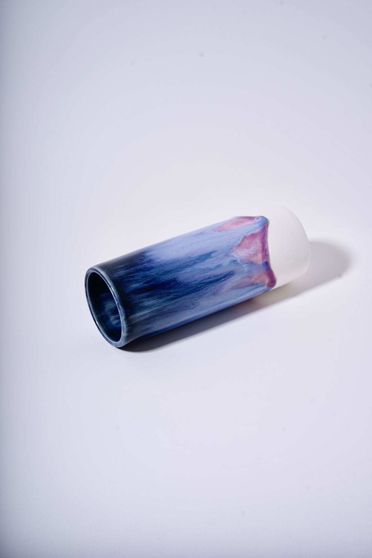 Straight Vase(purple butterfly)